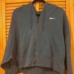 Nike Blue Hoodie with White Logo